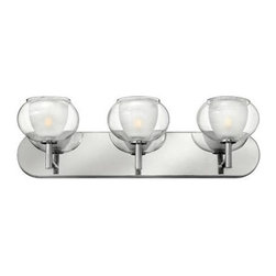 Hinkley Lighting - Hinkley Lighting Katia 3 Light Bathroom Sconce in Chrome - Bathroom Vanity Lighting