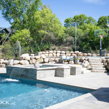 Waterfall Into Pool