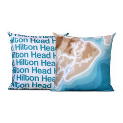 Hilton Head Map Pillow - Decorative Pillows