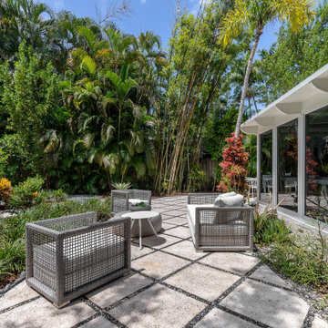 Beautiful Outdoor Patio With Lush Grren Lush Grren Trees, Modern House, Remodeli