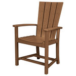 Polywood - Polywood Quattro Adirondack Dining Chair, Teak - The Quattro Adirondack Dining Chair is ideal for outdoor dining and entertaining and features curved arms and a contoured seat and back for comfort. Constructed of durable POLYWOOD lumber available in a variety of attractive, fade-resistant colors, this all-weather dining chair will never require painting, staining, or waterproofing.