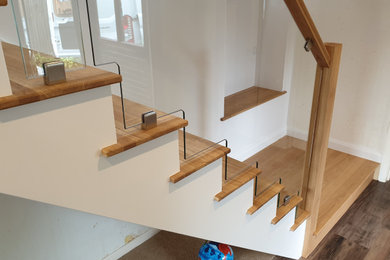 Stair conversion to Oak and glass