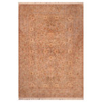 Bareens Designer Rugs - Pak Persian Stormy Taupe/Gold Wool Rug - 6'1'' x 9'0'' - Designed with mesmerizing intricacy and gorgeous color palette, this hand-knotted masterpiece demonstrates the beauty and electrifying thrill of Pak Persian art. These meticulously hand-knotted Pak-Persian rug is made with pure wool and features breathtaking traditional, transitional, and tribal designs in bold luxurious color pallets. Known for their intricate designs these rugs are a reproduction of Persian rugs, made in Pakistan with unique Mughal designs. Made by master weavers using the same Persian texture, design and dying technique, we wanted to produce the most significant manifestation of Persian art, life, and culture. This rug is most famous for its exceptional quality, incredible designs, patterns, and vibrant rich color. Pak-Persian rugs made with Persian weave with high knot counts, which enables the high intricacy and detail found in the patterns are also referred to as "State of art", each color adds a rich beautiful detail in the artwork of this rug. The design, color, and beautiful chromatic composition with a vibrant sheen with intricate designs, exude beauty, elegance, and quality make this rug a masterpiece of its own.