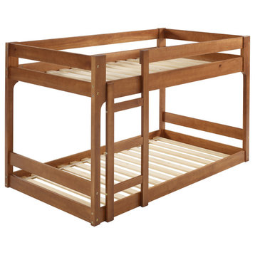 Twin Over Twin Mod Bunk Bed, Caramel