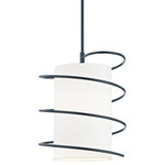 Mitzi by Hudson Valley Lighting - Carly 1-Light Large Pendant Navy Finish White Linen Shade - We get it. Everyone deserves to enjoy the benefits of good design in their home, and now everyone can. Meet Mitzi. Inspired by the founder of Hudson Valley Lighting's grandmother, a painter and master antique-finder, Mitzi mixes classic with contemporary, sacrificing no quality along the way. Designed with thoughtful simplicity, each fixture embodies form and function in perfect harmony. Less clutter and more creativity, Mitzi is attainable high design.