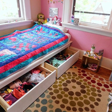 Built-in Platform Storage Bed