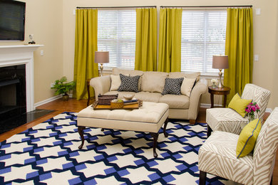 Living room - traditional living room idea in Charlotte