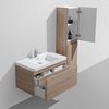 Happy Wall Mounted Vanity With Reinforced Acrylic Sink, White Oak, 36"