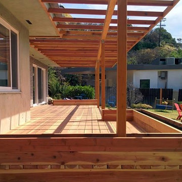 Redwood Deck and Pergola, Hollywood Hills