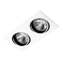 Quad Detail Mini Square Tilt & Rotate (Twin 180mm) - Spotlights and Downlights