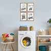 Set of Four Laundry Themed Wall Art