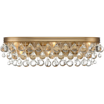 Calypso 6 Light Bathroom Vanity Light, Vibrant Gold (VG)