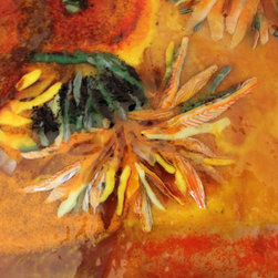 Wall decoration with fused glass Van Gogh's Sunflowers - Products