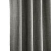 Faux Linen Grommet Room Darkening Curtain Single Panel, Blazer Grey, 50w X 108l