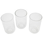 LEDUPDATES - 3 Pack Seeded Glass Shade Clear Bubble Cylinder for Light Fixture Pendant wall - 3 Pack Clear glass cylinder shape bubble shade replacement for your fixture lights.