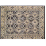 Bareens Designer Rugs - Eclectic Ziegler Berry Drk. Gray/Ivory Wool Rug - 11'9'' x 14'4'' - A Persian influenced Turkish hand knotted rug made by skilled artisans capable of creating the most exceptional vegetable dyes and hand-spun New Zealand wool. This gorgeous one of a kind Peshawar Kafkaz handmade rugs is also known as a Chobi Ziegler Rug. This gorgeous rug is extremely versatile and is famous for its pleasing color palette and informal design that works in a myriad of interiors. It has been expertly hand-tied, finished, sun-dried, and can contain up to 1.5 million knots. It takes 4 skilled artisans to hand knot this rug nine to twelve months to complete this piece of art. The invigorating colors and patterns in this rug will give your home an elegant and fresh appearance. While drawing upon the coloring and patterns of antique rugs, contemporary Peshawar pieces incorporate modern design motifs and feature vibrant color tones. Give your room a luxurious look and feel with this beautiful rug with gorgeous color pallet. The intricate design allows this oriental rug to create a royal ambience in any d�cor. Hand knotted construction and natural fibers gives this rug soft feel under your feet.