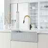 VIGO Greenwich Pull-Down Kitchen Faucet, Matte Brushed Gold/Matte Black