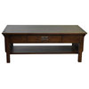 Mission Crofter Style 1-Drawer Coffee Table, Walnut