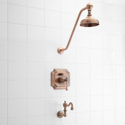 VINTAGE PRESSURE BALANCE TUB AND SHOWER FAUCET SET WITH LEVER HANDLE - Products