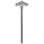 Kichler Lighting - Kichler Lighting 15317AZT Six Groove - Low Voltage 1 Light Path Lamp - With Cont - GLASS & METAL - A sleek, modern original that combSix Groove Low Volta Textured Architectur *UL: Suitable for wet locations Energy Star Qualified: n/a ADA Certified: n/a  *Number of Lights: 1-*Wattage:24.4w Krypton bulb(s) *Bulb Included:Yes *Bulb Type:Krypton *Finish Type:Textured Architectural Bronze