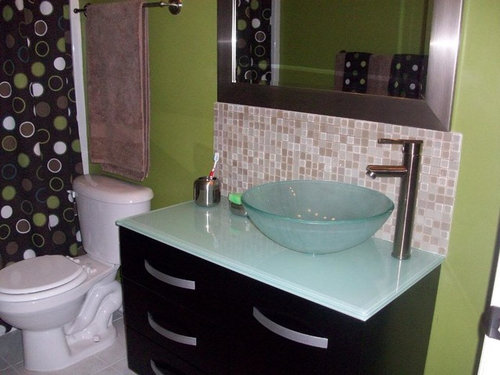 Where To Stop Tile Backsplash, Should A Bathroom Vanity Have Backsplash