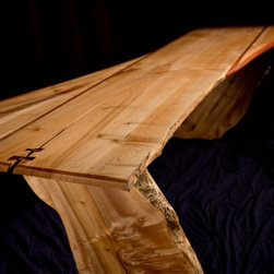 Leaning Live Edge Maple Desk - Dining Tables