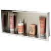 ALFI brand ABN2412-BSS Brushed Stainless Horizontal One Shelf Shower Niche