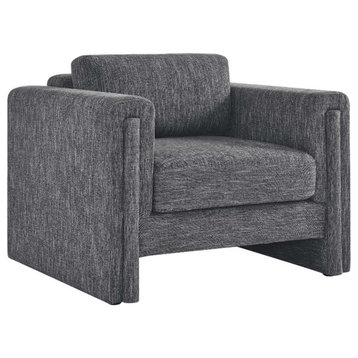 Modway Visible Upholstered Modern Polyester Fabric Armchair in Gray