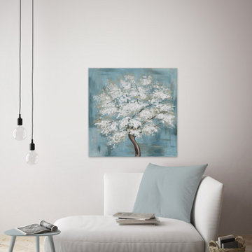 "Callery Pear Blossoms" Painting Print on Wrapped Canvas