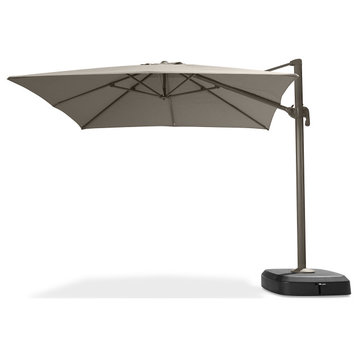 Portofino Comfort 10ft Sunbrella Outdoor Patio Resort Umbrella, Espresso Taupe