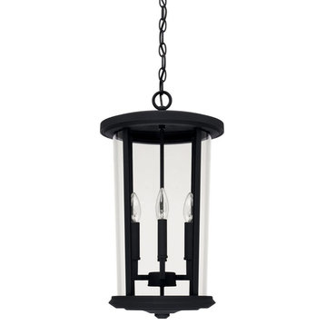 Capital-Lighting Howell 4-Light Outdoor Hanging Lantern 926742BK, Black