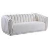 Dixie Velvet Upholstered Sofa, Cream