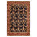 Bareens Designer Rugs - Bohemien Ziegler Jon Blue Rust Hand-Knotted Wool Rug - 9'1'' x 12'5'' - Enhance the ambiance of your home with this magnificent Persian-influenced Turkish hand-knotted rug made by skilled artisans capable of creating the most exceptional vegetable dyes and hand-spun wool. This exquisite handmade rug is a one-of-a-kind Peshawar Kafkaz, otherwise identified as Chobi, Chobi Peshawar, Oushak, or Ziegler rug. These handmade rugs are crafted in Pakistan utilizing superior-quality wool imported from Australia, New Zealand, and Korea in two types of weaves: the Persian weave and the Mori weave. This rug is meticulously crafted by hand using the finest natural vegetable dyes extracted from local plants. The artisans use a blend of hand-spun local and fine merino wool, resulting in a rug with a compelling texture, higher lanolin content, and longer staple. The artisans occasionally incorporate natural or artificial silk into the pile to enhance specific motifs. The finished product is an awe-inspiring execution of flawless design and an understated palette that exudes elegance.