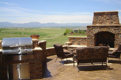 Example of a transitional patio design in Other