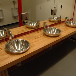 Reclaimed Red Oak Butcher Block Vanity - Bathroom Vanities And Sink Consoles