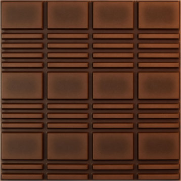 Stacked EnduraWall 3D Wall Panel, 12-Pack, 19.625"Wx19.625"H, Aged Metallic Rust