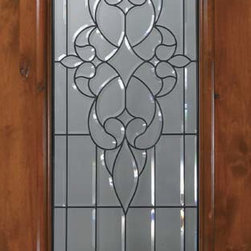 Slab House Single Door 96 Alder Courtlandt 1 Panel 3/4 Lite Glass - Front Doors