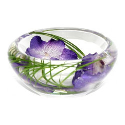 Purple Vanda Flower Bowl - Home Decor