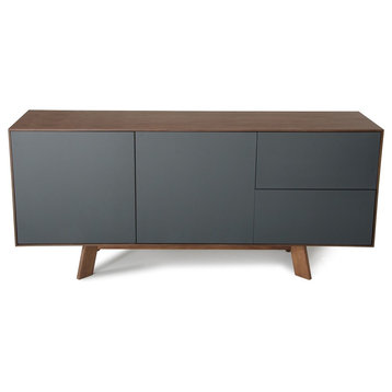 Modrest Weylyn Modern Charcoal Gray & Walnut Buffet