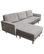 Kelsey Reversible Chaise Sectional in Grey Fabric by Diamond Sofa