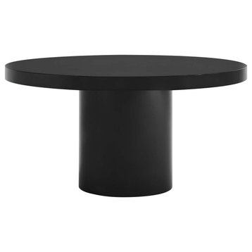 Gratify 60" Round Dining Table, Black