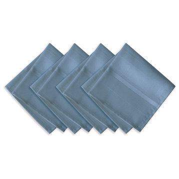 Elegance Plaid Set of 4 Napkins, Blue Shadow, 17"x17"