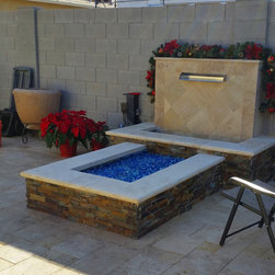 Water Feature & Fire Pit - Gilbert - Outdoor Fountains And Ponds