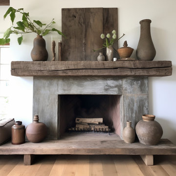 Beautiful Simple Wood Beam Fireplace Mantels
