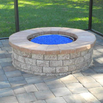 Outdoor Kitchen with Evo Cooktop, Solaire Grill and fire pit.