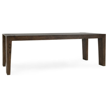 Troy 89" Reclaimed Oak Wood Dining Table in Brown by Kosas Home