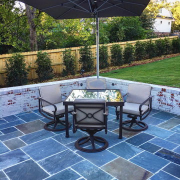 Patio Update/Reconstruction, Brick Columns, Ornamental Gates, Lighting