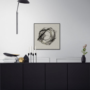"Bumble Bee Flight IV" Floater Framed Painting Print on Canvas