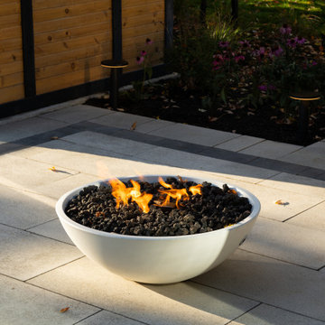 Backyard Pool, Interlocking Patio and Fire Feature Project