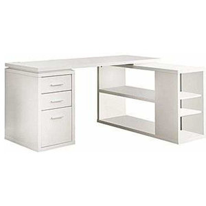 Bush Furniture Vantage Corner Desk In Pure White Desks And
